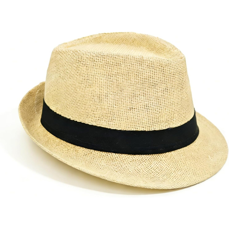 Slamnati Fedora klobuk za moške poletni rob Panama klobuk plažni casual