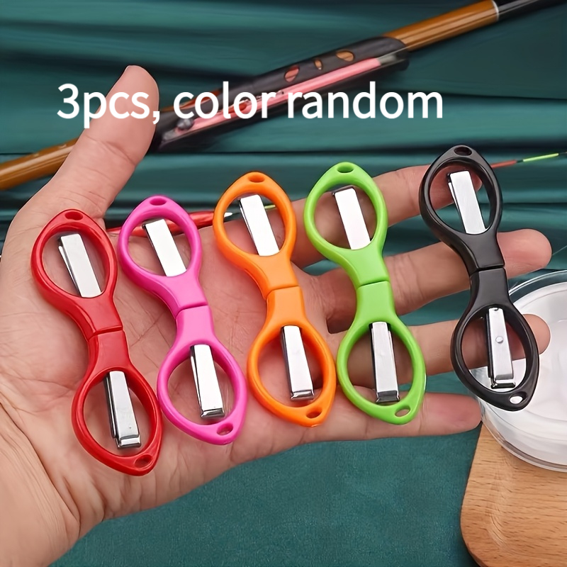 TEMU 3pcs, Portable Folding Scissors - Travel, Fishing And More Multi-scene Essentials! (random Color)