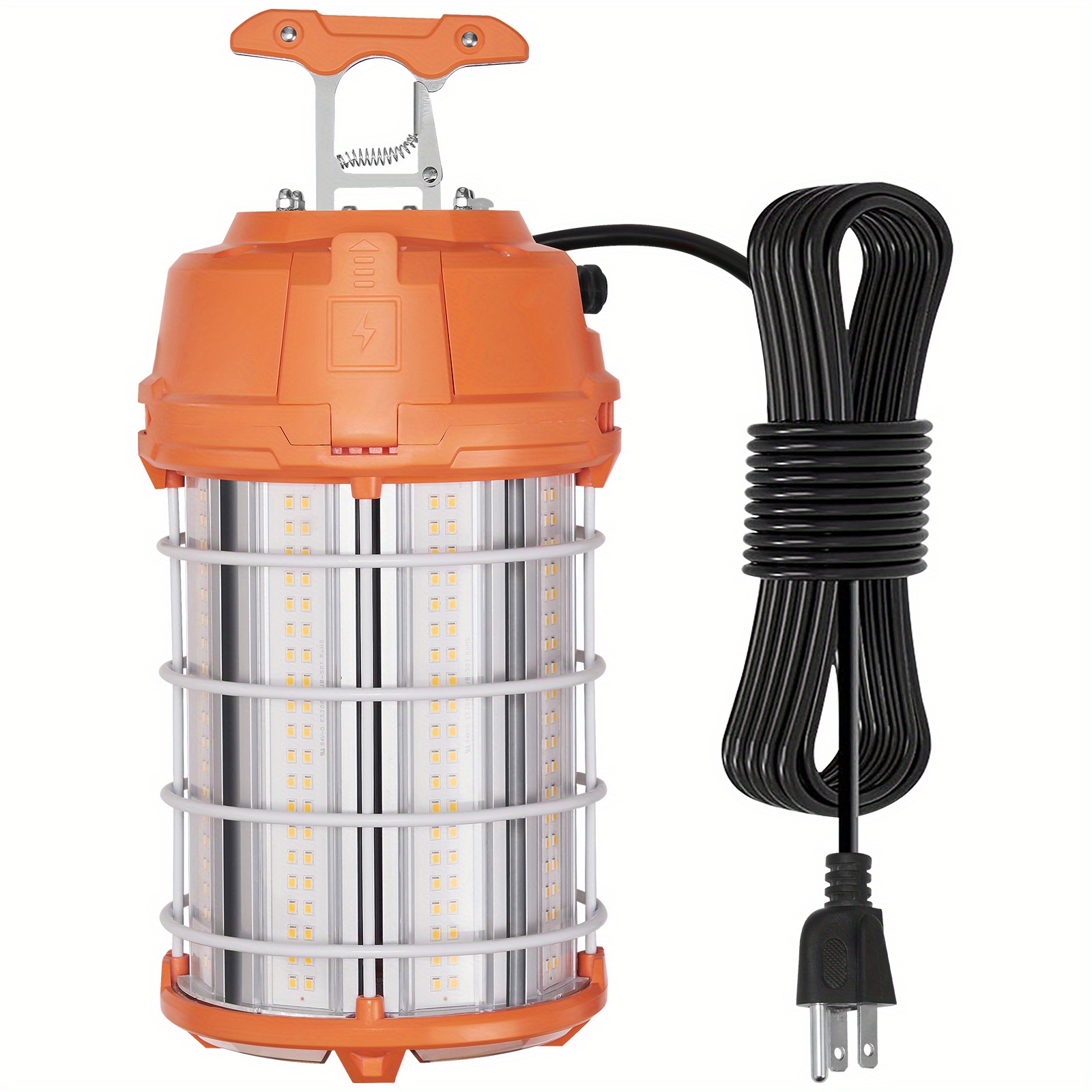TEMU 1pc Vevor 150w Led Portable , 20000lm, 5000k, Aluminum Alloy, 110-130v Ac, Us Plug, Water-resistant, Up To 6 Units, Omni- For Indoor & Outdoor Job Sites, Without Battery