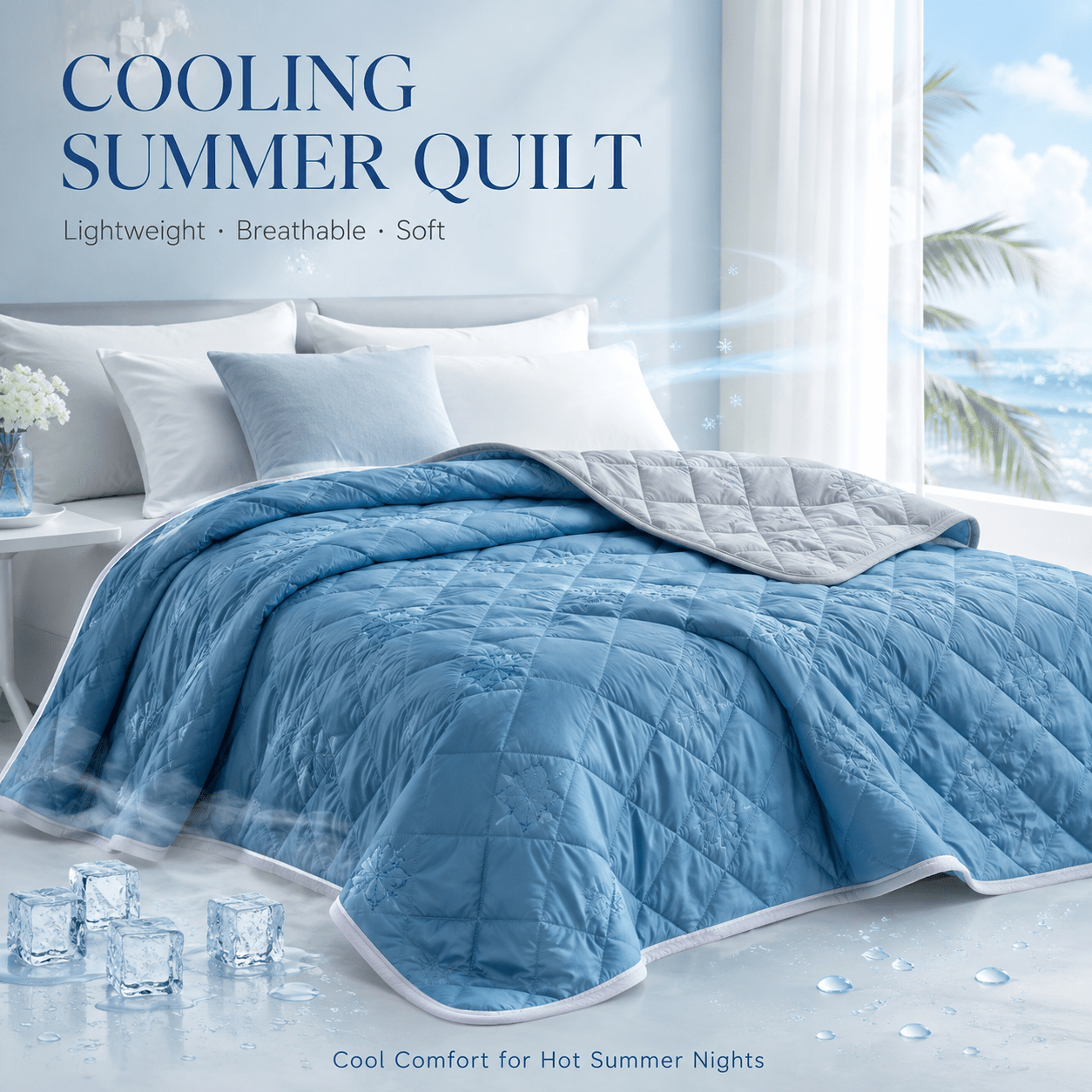 TEMU 1pc Comfortable Summer Cool Blanket, Luxurious Fabric Cooling Thin Blanket, Cooling Cooling Cooling Blanket, Multifunctional Summer Cool Blanket