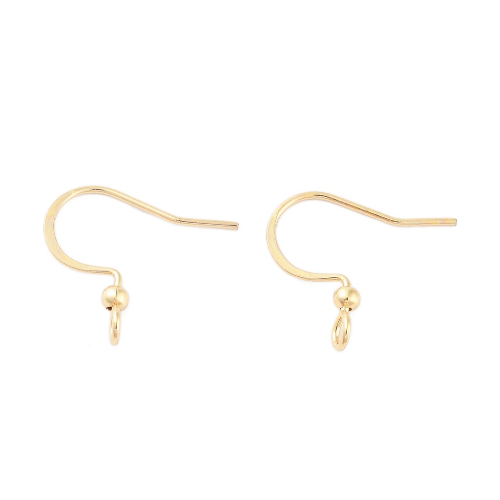 TEMU Pack Of 50 Earring Hooks Made From 316 Surgical Stainless Steel, Featuring A Horizontal Loop And Plated With 18k Golden. Dimensions Are 15x3.5mm