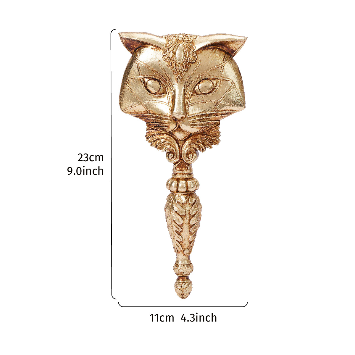 TEMU Makeup Mirror 1pc, Resin Fox-shaped Decorative Ornament, Makeup Mirror, Decorative Handheld Vanity Mirror, Desktop Decorative Ornament, Home