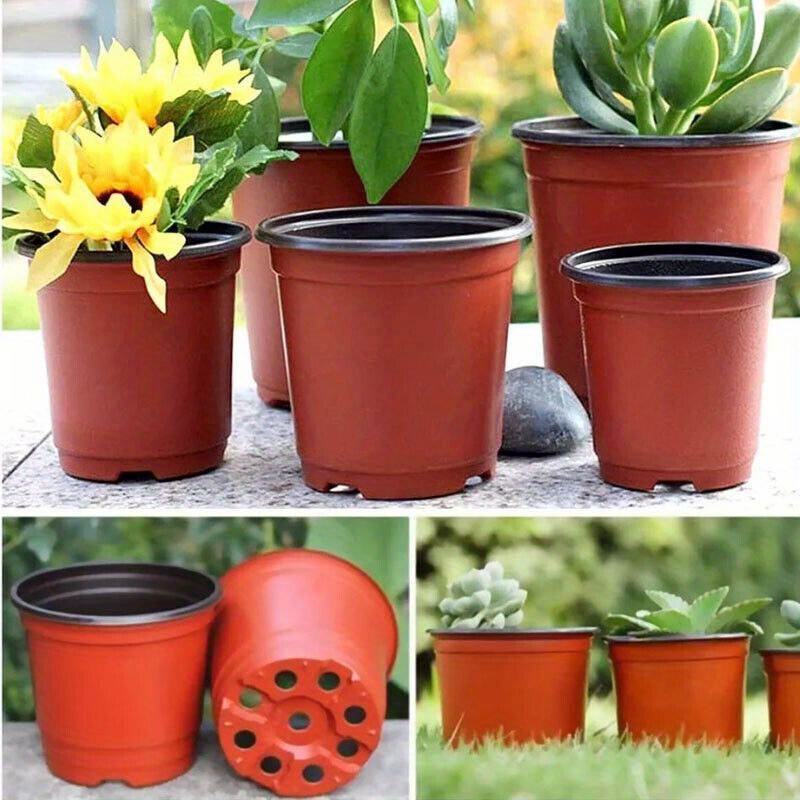 TEMU 100 Plastic Pots For Plants, Versatile Garden Planters, Useful For Seeds Gardening Gift Home Decor