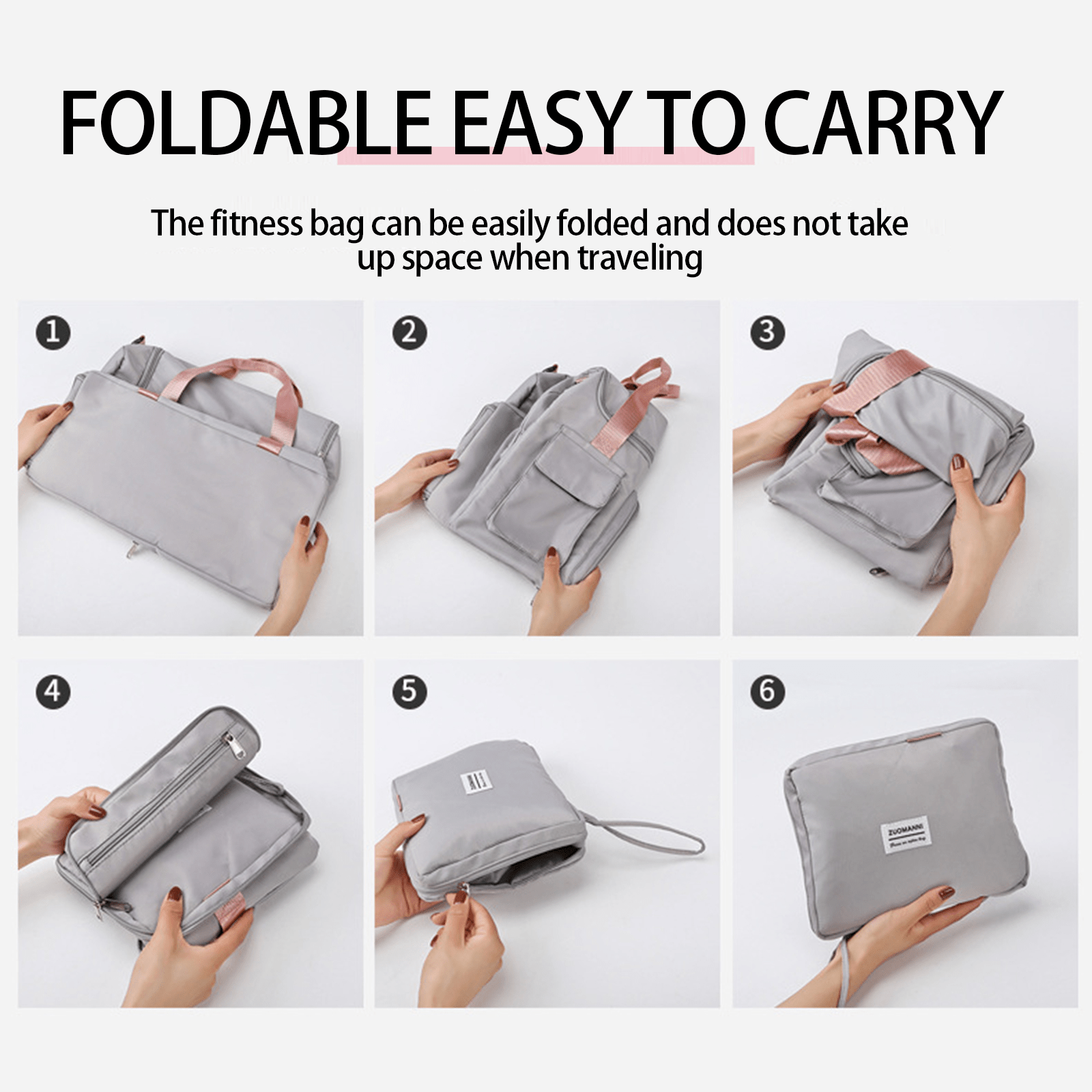Travel Bag Designed for Fitness Dumbbells, Versatile Duffel Bag And Backpack, Spacious Nylon Travel Bag, Lightweight, Ideal for Gym, Sports, And Overnight Trips