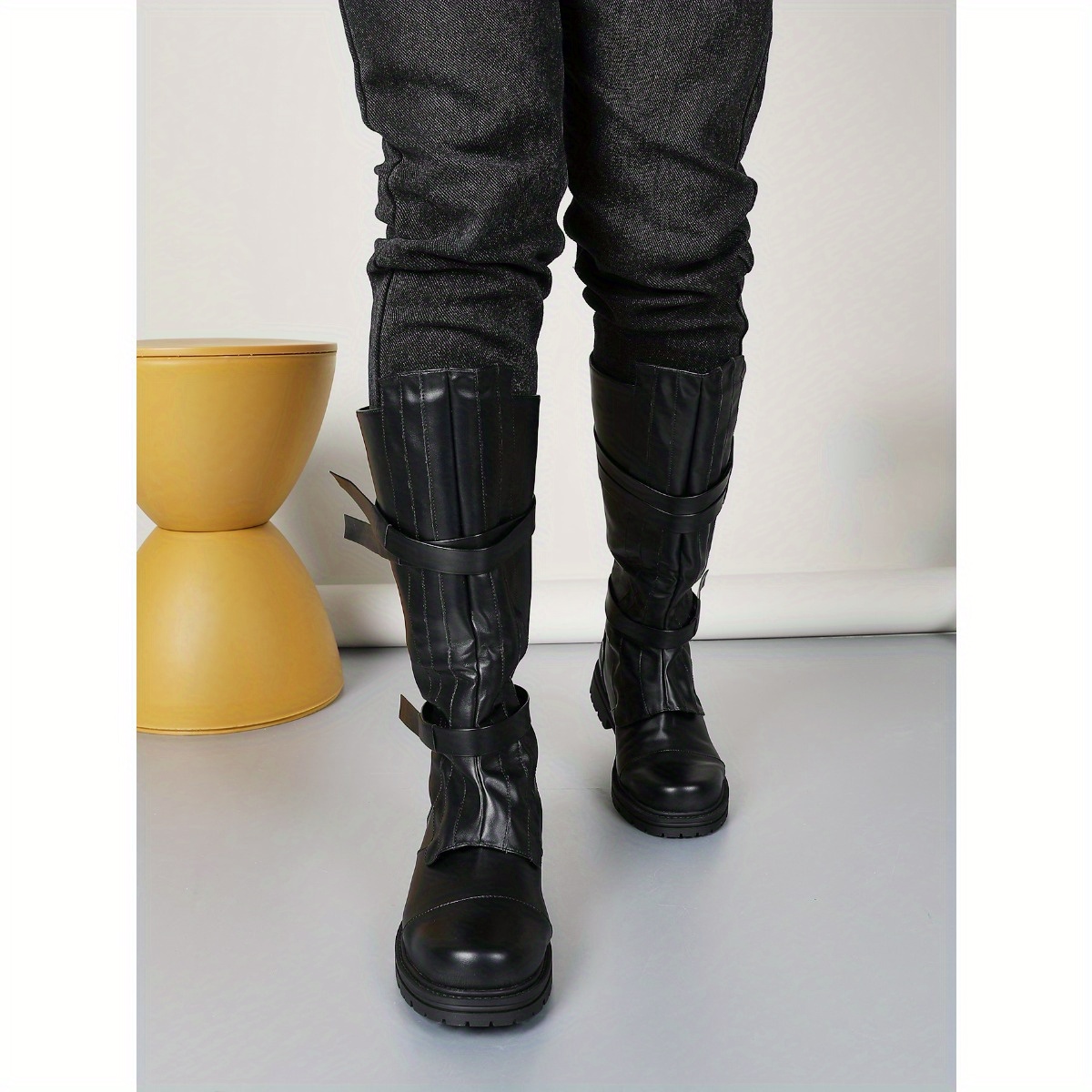 Botas Steampunk Medievales De Cuero Sintético – Calzado Retro Unisex Con Cremallera Y Hebilla Para Cosplay Y Actuaciones