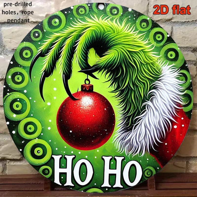 TEMU 2d Flat, 1pc Wooden Round Sign, Vintage Christmas Decorative Plaque, Helper Decorative Sign, Suitable For Christmas Parties, Mantels, Porch