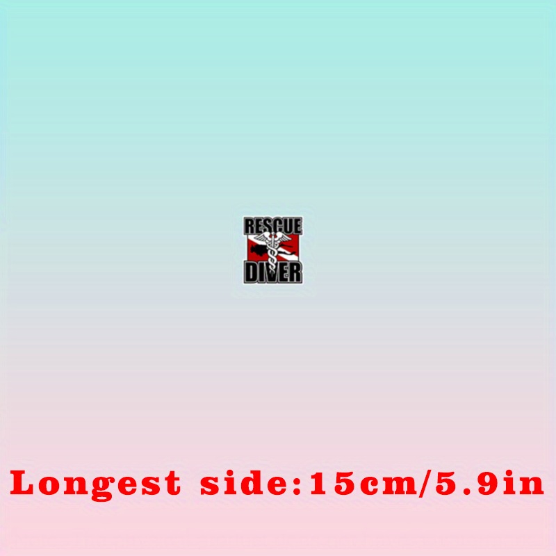 TEMU Calcomanía de Rescue Diver, Adecuada para Laptops, Camiones, Teléfonos Móviles, Motocicletas, Ventanas, Tabletas, Laptops, Paredes de