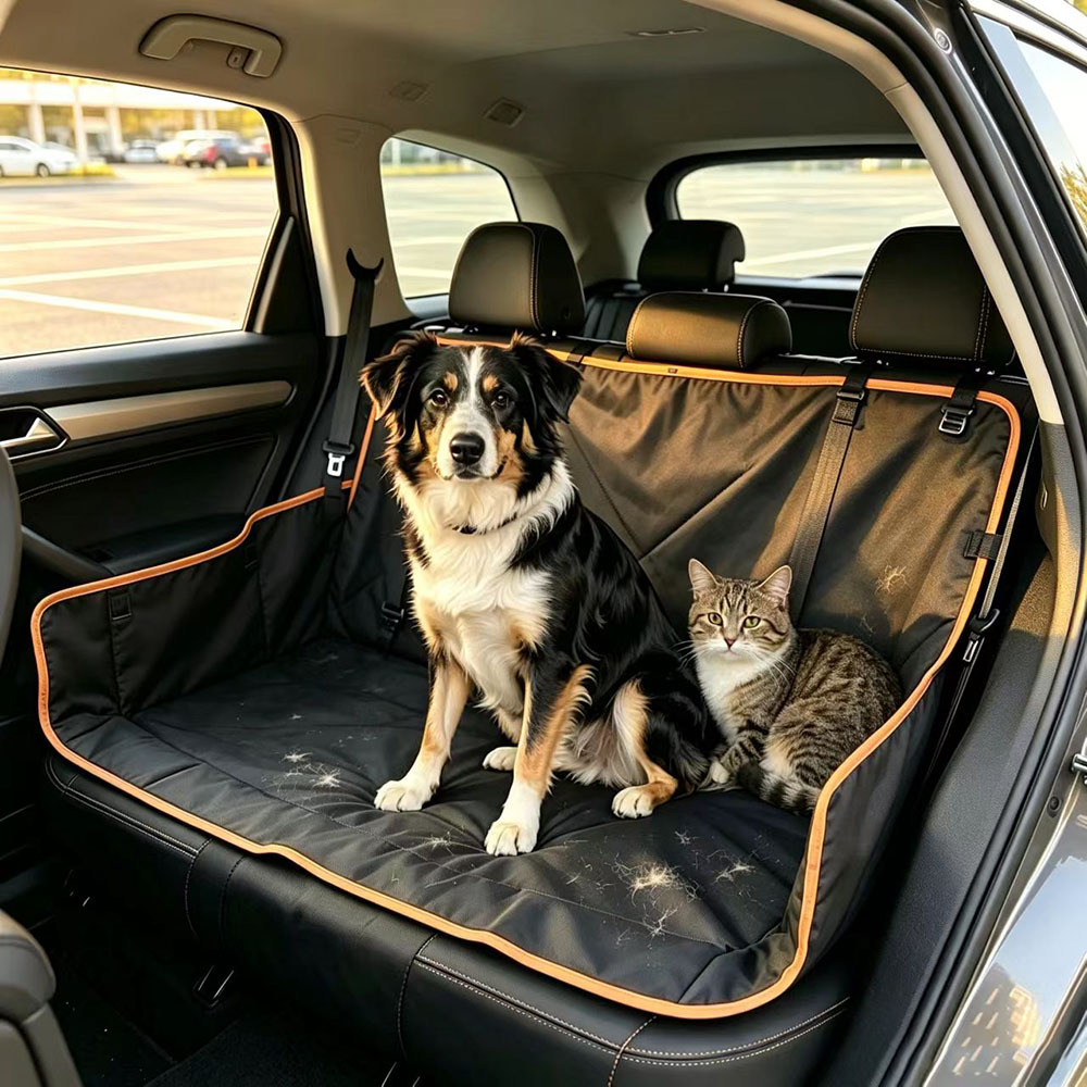 TEMU Large Pet Car Mat For Rear Seat, Stain-resistant, Scratch-proof, Universal For Cats And Dogs, Easy To Clean, Car Seat Protector (120cm X 140cm)