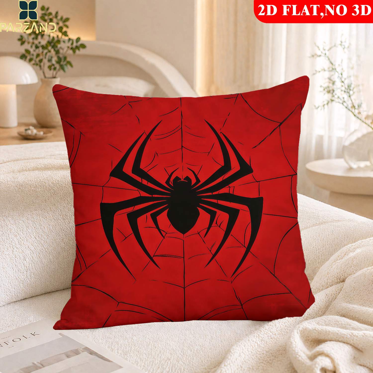TEMU 2D piatta 1 pz con motivo famiglia a forma di ragno, elegante per , camera da letto , confortevole e morbida, un regalo per la tua famiglia,