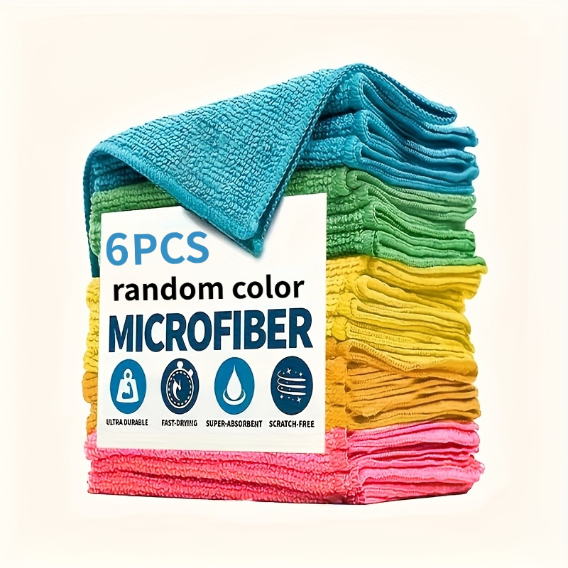 TEMU 6/16/26pcs Furniture Stain Removal Cloth Set, Assorted Random Colors, Multi-functional Cleaning Rag Set, Reusable Quick-dry Towels, Absorbent