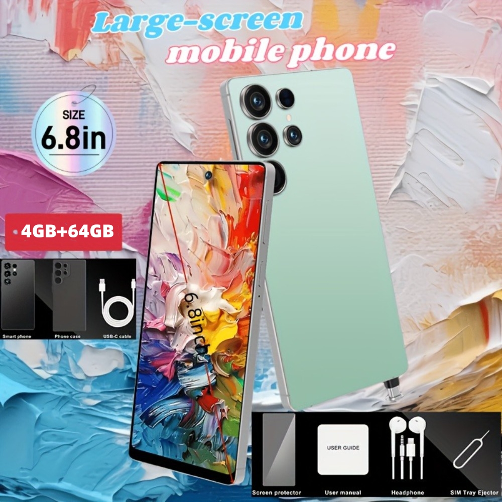 the 2026 smartphone features a 6 8 inch screen incorporates facial recognition technology   with a stylus and   headphones data cable phone case and screen protector   an ideal gift for friends relatives and elders Product details 8