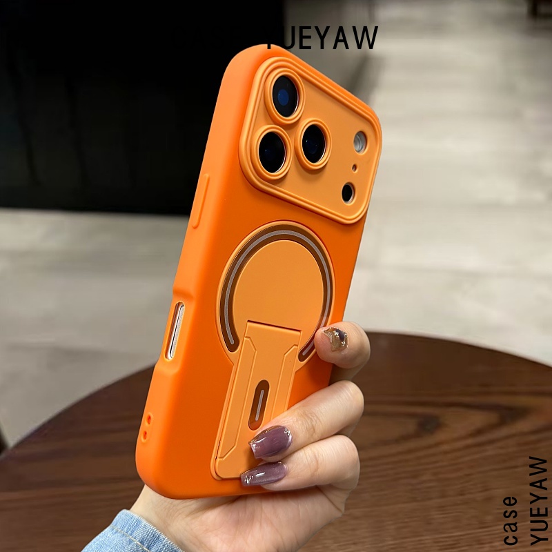 TEMU Phone Case: Frosted Invisible Stand Case For Iphone 17 Pro Max, Compatible With 16 Pro, Frosted Skin-feel Case For 15 Plus, Full-coverage