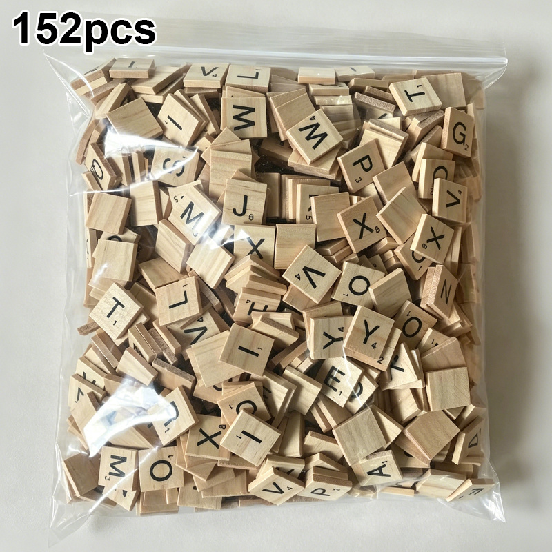 TEMU Kit de bricolage en bois 152 pièces, lettres A- bois lisse, matériau de qualité supérieure pour cadeaux personnalisés et décoration intérieure,
