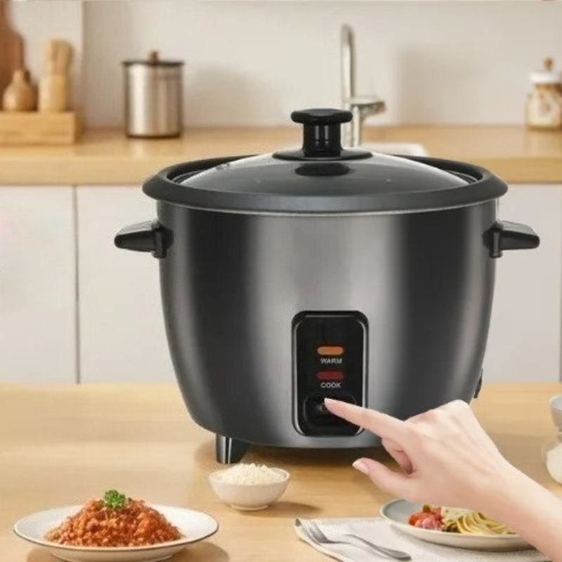 TEMU Electric Rice Cooker Stainless Steel Inner Pot Perfectly Cooked Rice Easy Soups Grains Bonus Accessories, Rice Cooker Small, Portable Rice