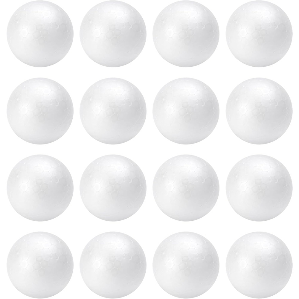 TEMU 16-pack Of .08 Cm Polystyrene Foam Balls - Spherical Craft Foam Balls Suitable For Projects, School Activities, Party Decorations, Sensory Play,