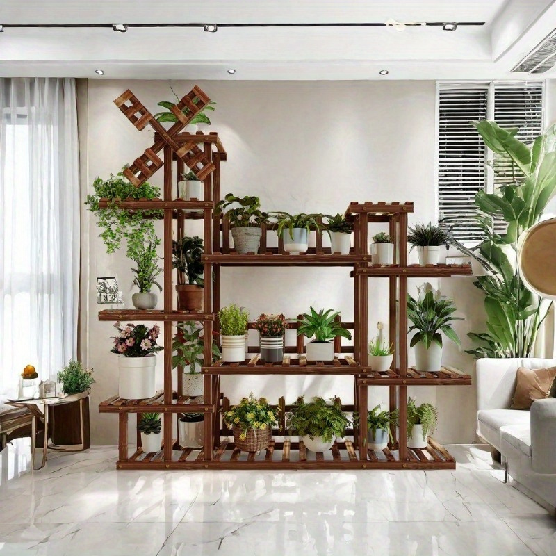 

Standing , Wooden Display That Accommodates Multiple Potted Plants, Household , Decoration And , For , , , , And