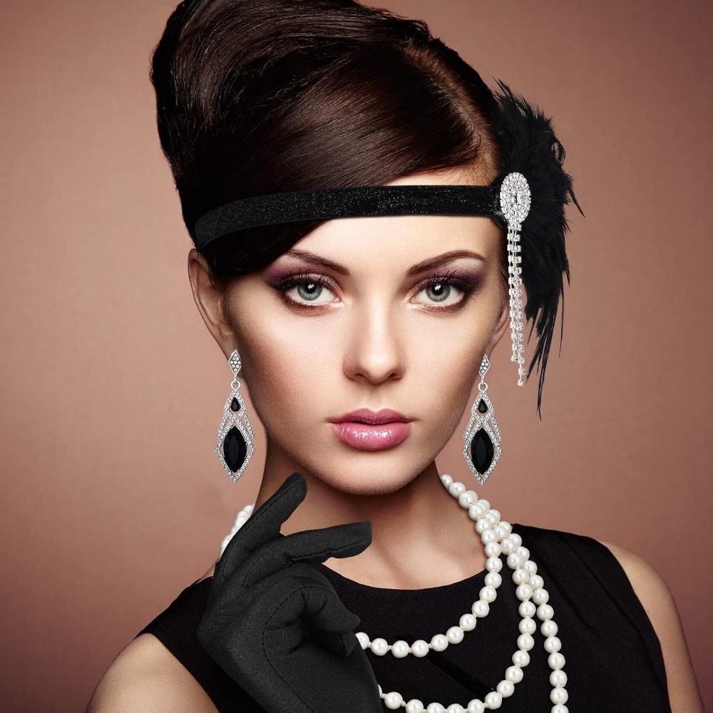 Women's 1920s Flapper Costume Accessories Set