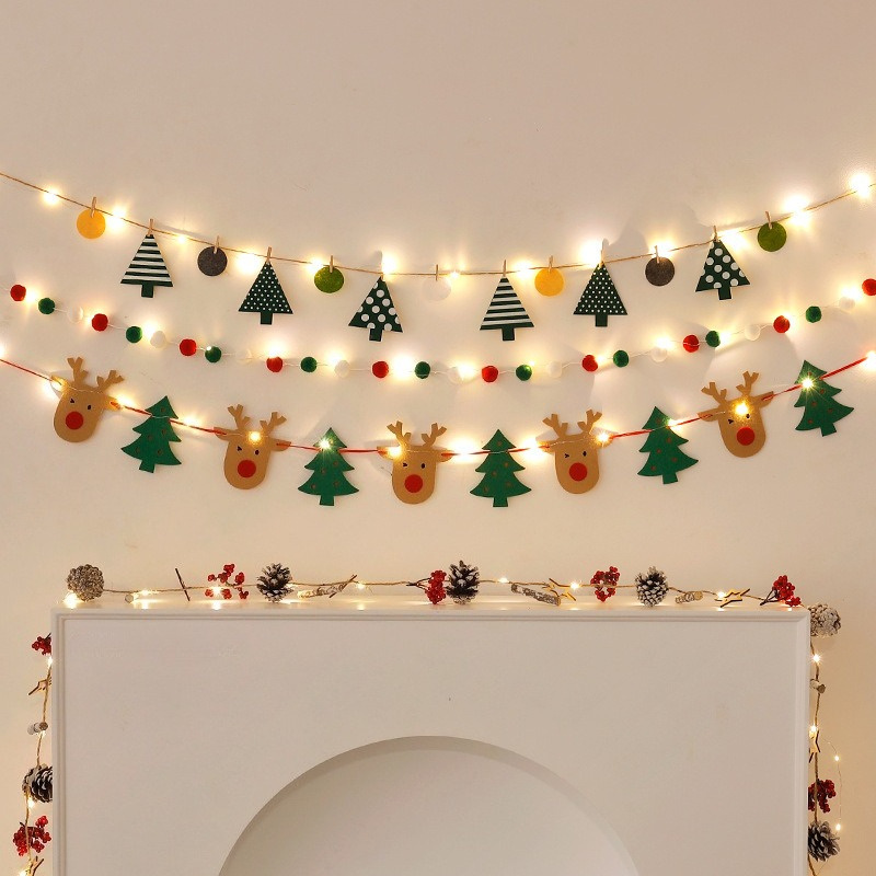 TEMU 3/ 6pcs Set, Christmas Hanging Decorations Set - Festive Hanging Flags & Artwork For Xmas Tree, Living Room, Bedroom Decor - New 2025