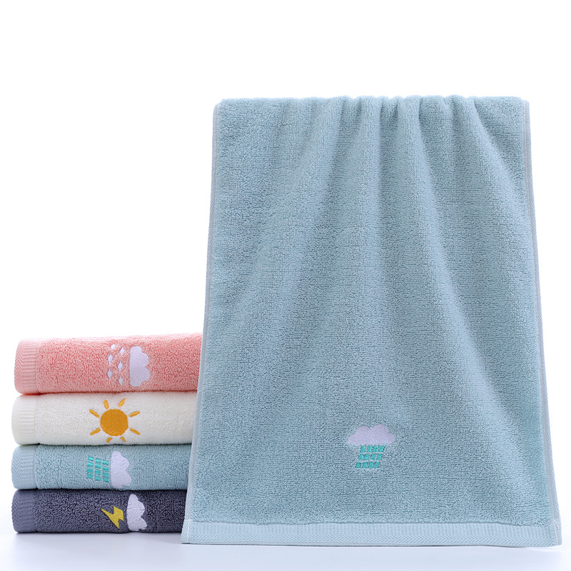 Cute Fingertip Towel, Soft Absorbent Hand Wipe Towel, Cute Cartoon Weather  Embroidery Face Towel, Household Small Hand Towel, - Temu