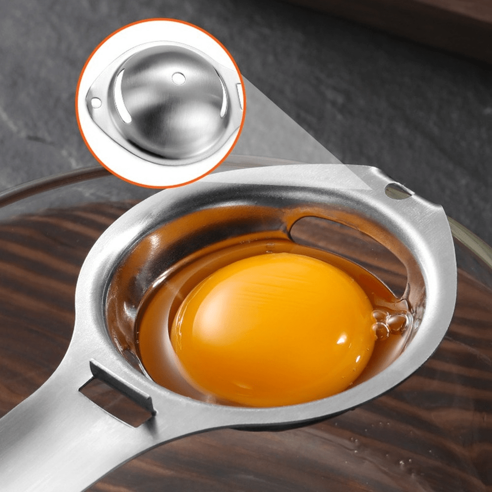 1pc, Egg Yolk And Egg White Separator, Stainless Steel Egg Separator