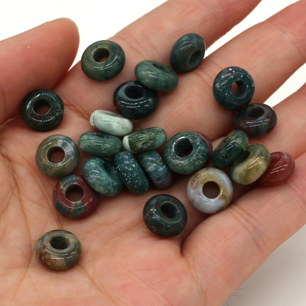Big Hole Stone Beads, Tube, 16x18mm, Hole Size about 6mm, Priced 10 pcs/pack