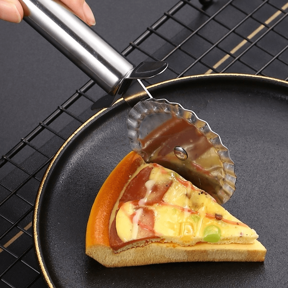 Pizza Stainless Steel Knife Pasta Cutter Round Lace Pizza Wheel