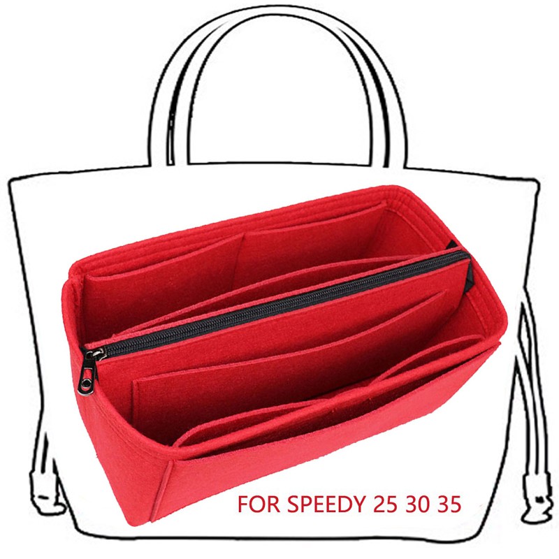 Speedy 25 30 35 Felt Cloth Insert Bag Organizer Makeup Handbag