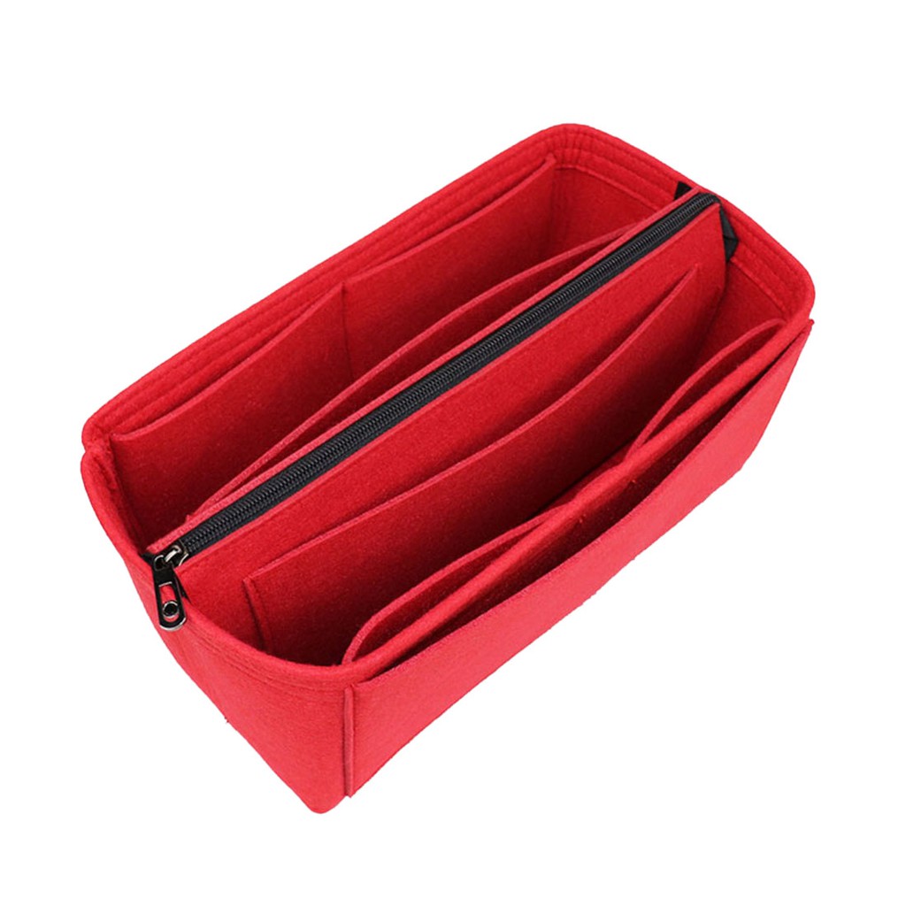 For Classic Flap Insert Organizer Felt Cloth Women Makeup Bag liner Travel  Portable Cosmetic Bag Shaper