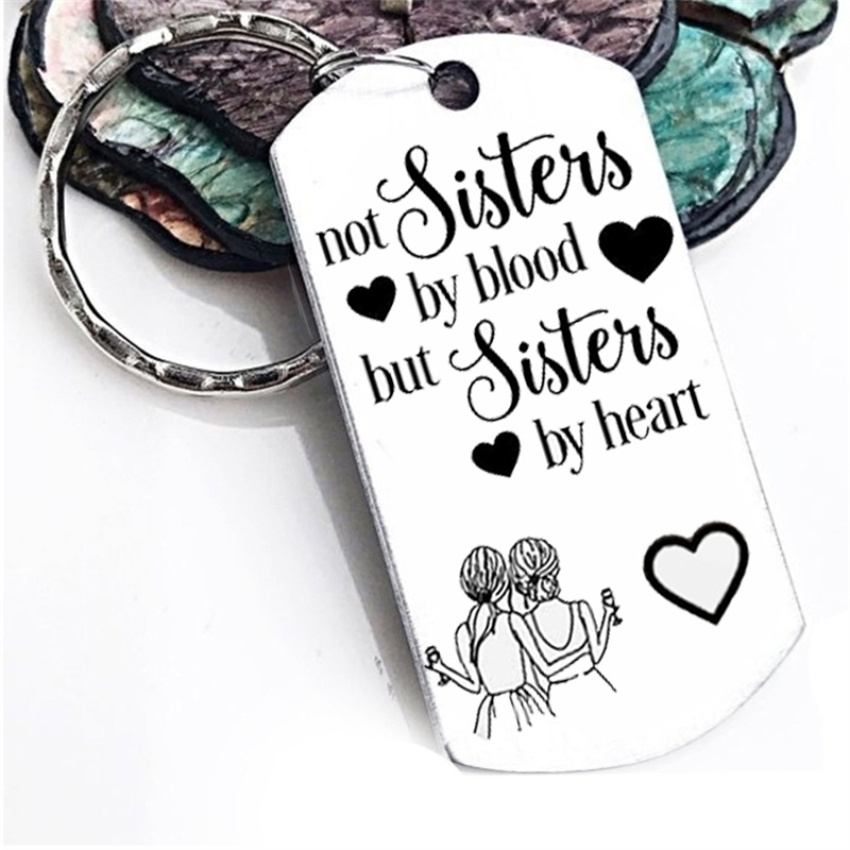 

Best Friend Keychain,not Sisters By Blood But Sisters By Heart Friendship Gifts For Women Sister Birthday