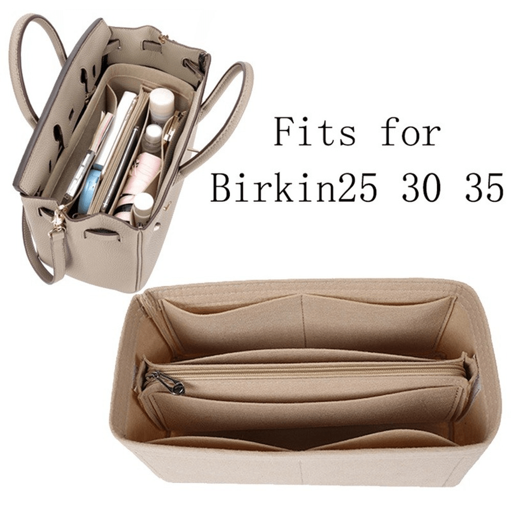 Women Insert Bag Organizer for Birkin 25 30 35 Makeup Handbag