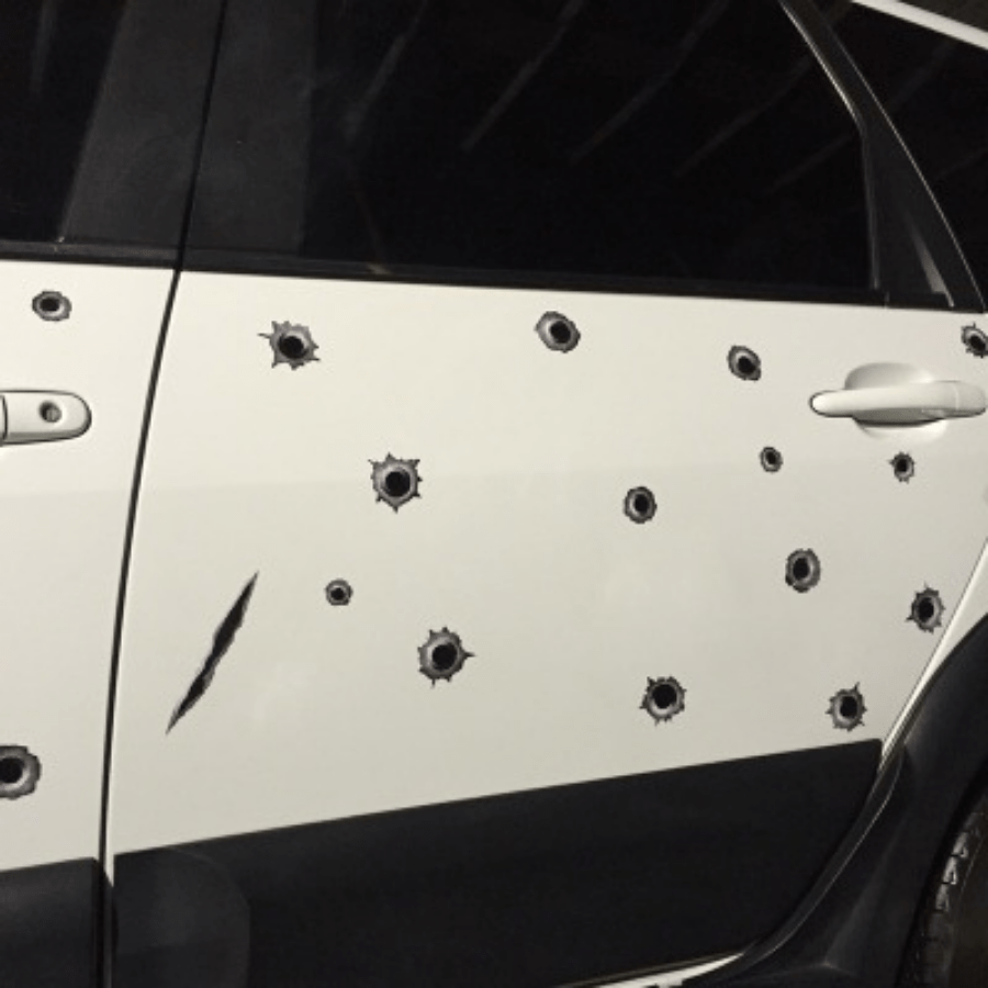 4 Bullet3d Bullet Hole Car Stickers - Pvc Body Decals For Auto