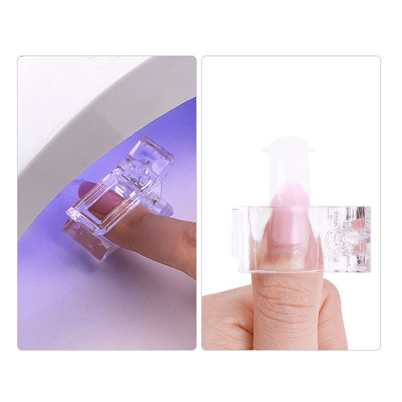 Poly Gel Finger Nail Extension Led Builder Clamps Manicure - Temu