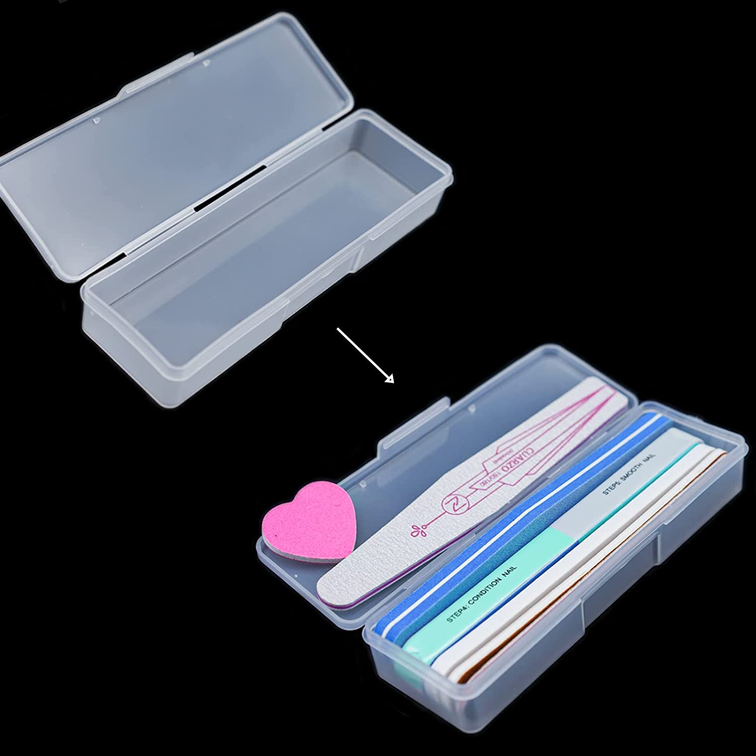 Nail Art Tool Box Manicures Tool Storage Box Plastic Transparent