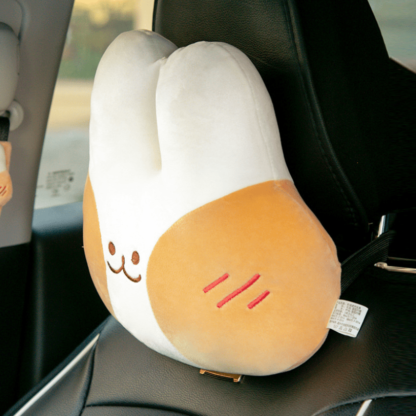 Heart-shaped Car Headrest Plush Love Neck Pillow Seat Back Pillow Lumbar  Support Cushion Universal Car Accessories Cutecaraccessoriess 