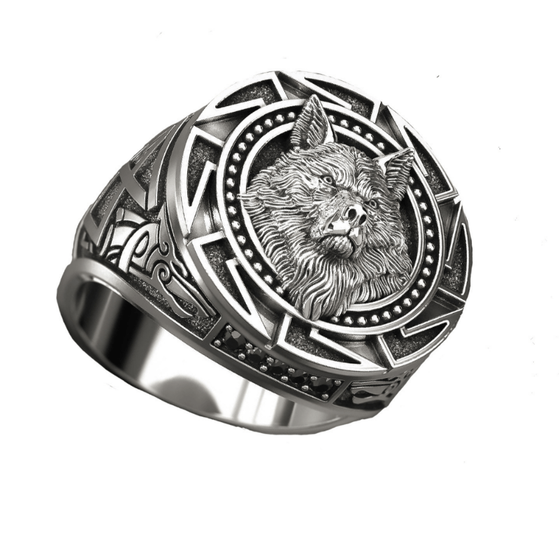 Men's Trendy Chic Vintage Viking Warrior Celtic Wolf Totem Ring | Shop ...