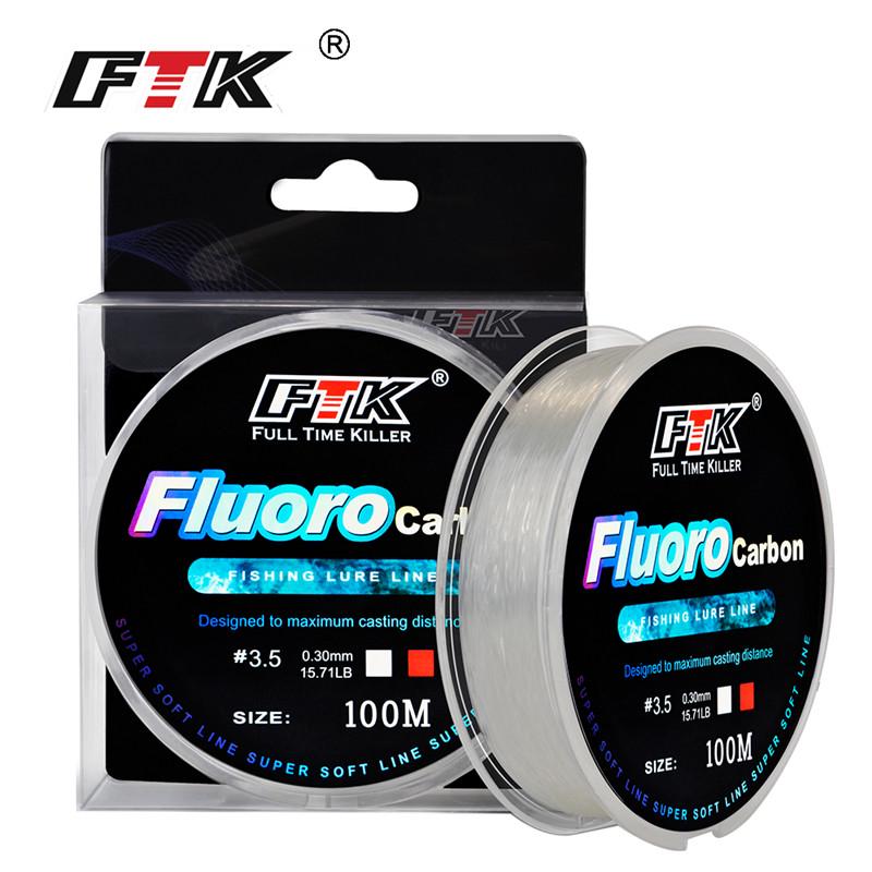 

1pc Ftk 100m Fluorocarbon Coated Nylon Monofilament Fishing Line - Strong, Sensitive, And Abrasion Resistant