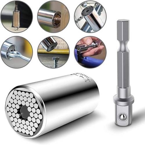 3pcs/set Universal Socket Drill Adaptor Torque Wrench 7-19mm