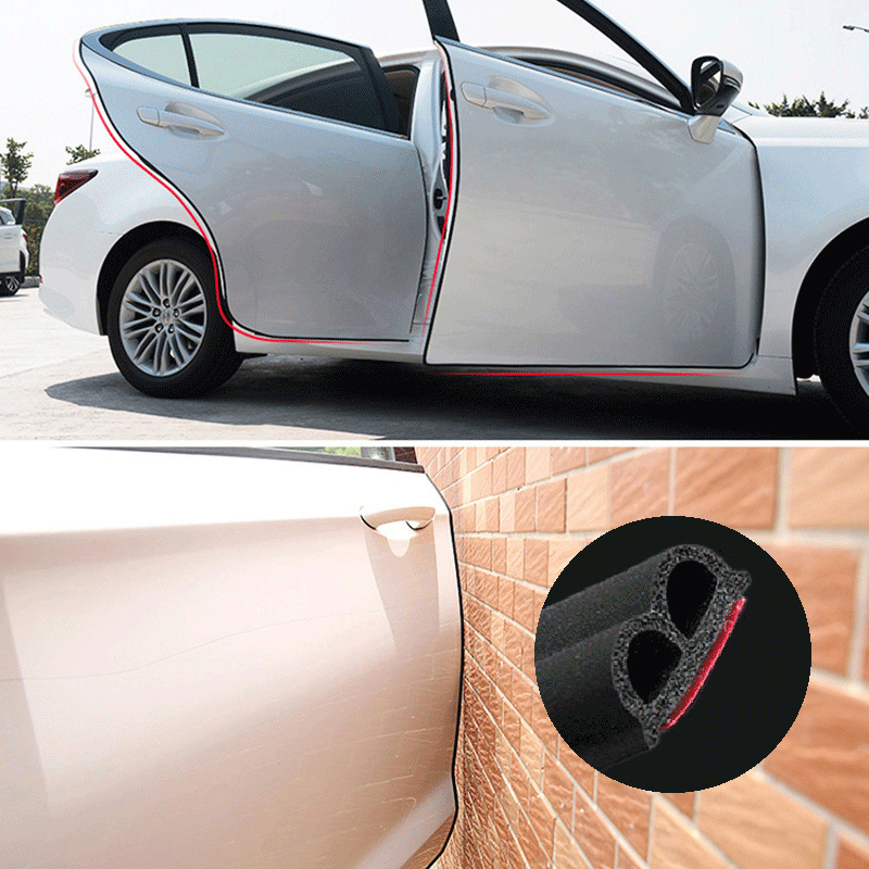 B Type Car Door Seal Strip Noise Weatherstrip Rubber Insulation Windproof  5M