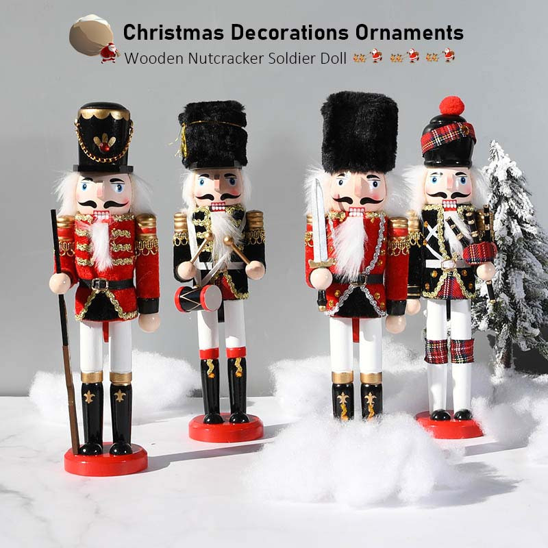 

1pc, Christmas Nutcracker Figures Ornaments (30cm/11.81in), Room Decor, Scene Decor, Desktop Decor, Christmas Supplies, Christmas Ornaments