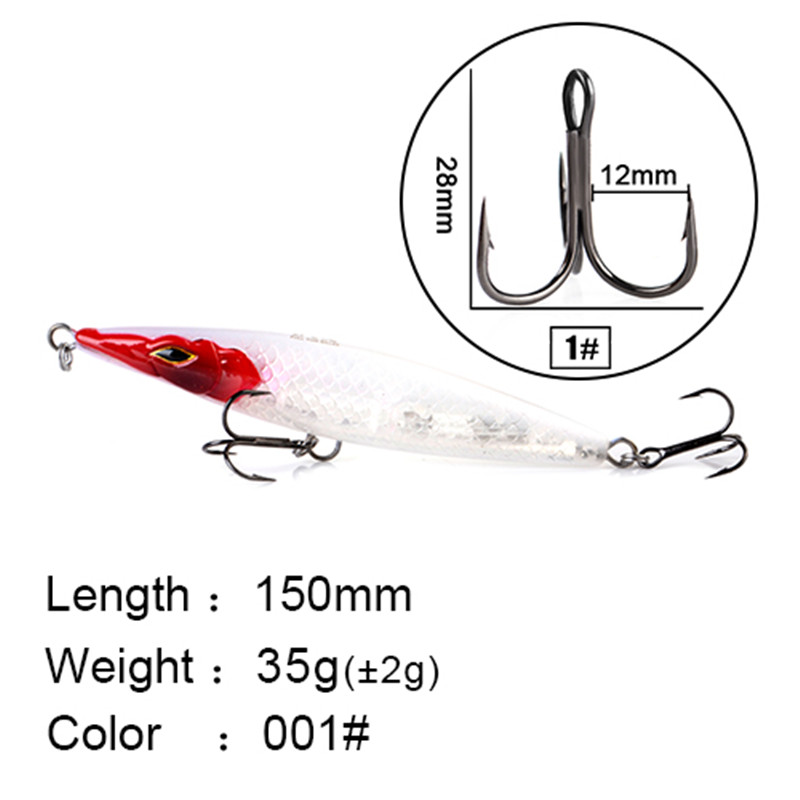 Link Baitd1 Surface Pencil Lure 70mm/140mm - Versatile Bass Trout