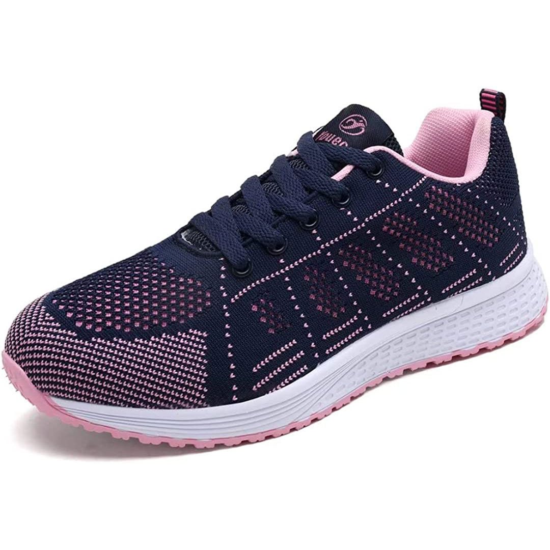 Zapatos ligeros para caminar para mujer, zapatillas deportivas  transpirables para gimnasio, zapatillas para correr con cordones