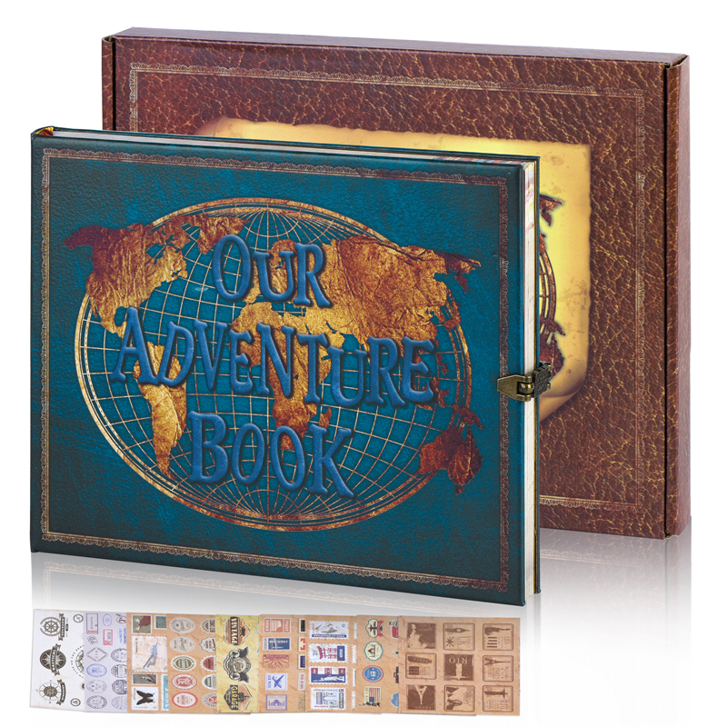 12x12 Inch Large Our Adventure Book Scrapbook Album, 60 Pages