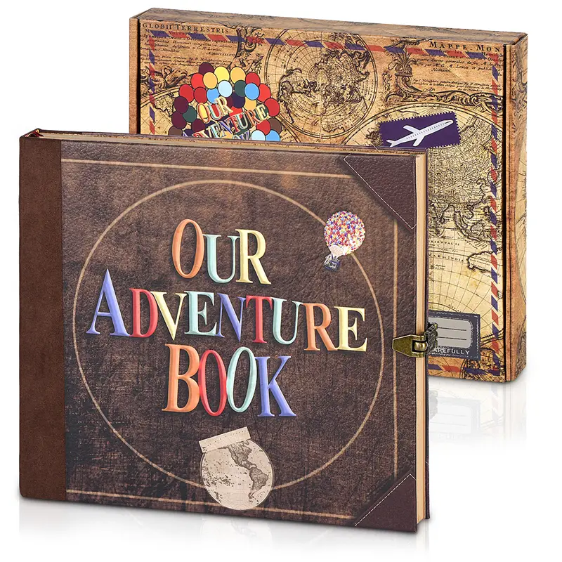 Adventure Book Scrapbook 146 Pages Photo Album Diy Handmade - Temu