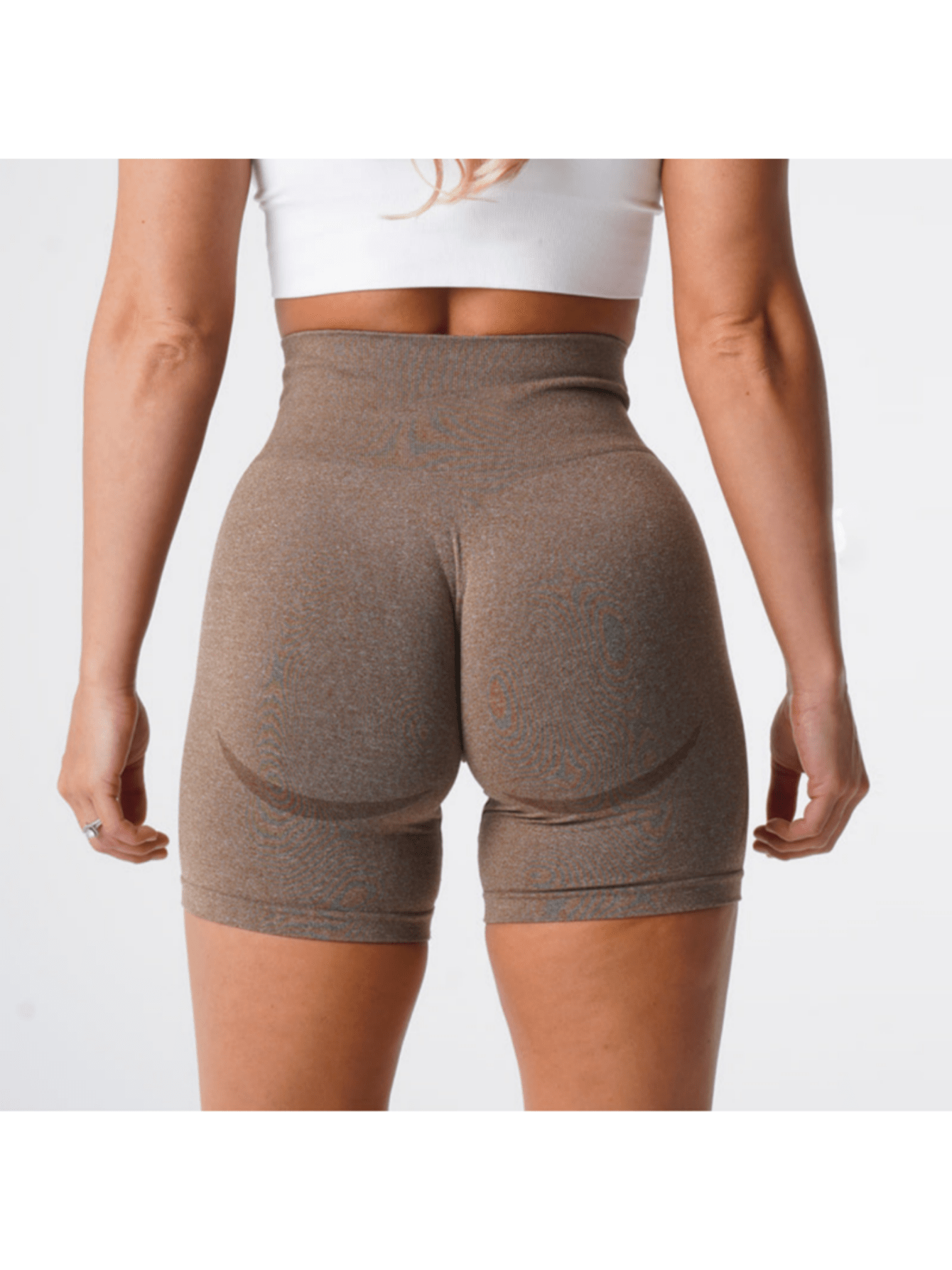 Seamless Yoga Biker Shorts, Solid Butt Lift High-Waisted Fitness Workout  Sports Shorts, Women's Activewear