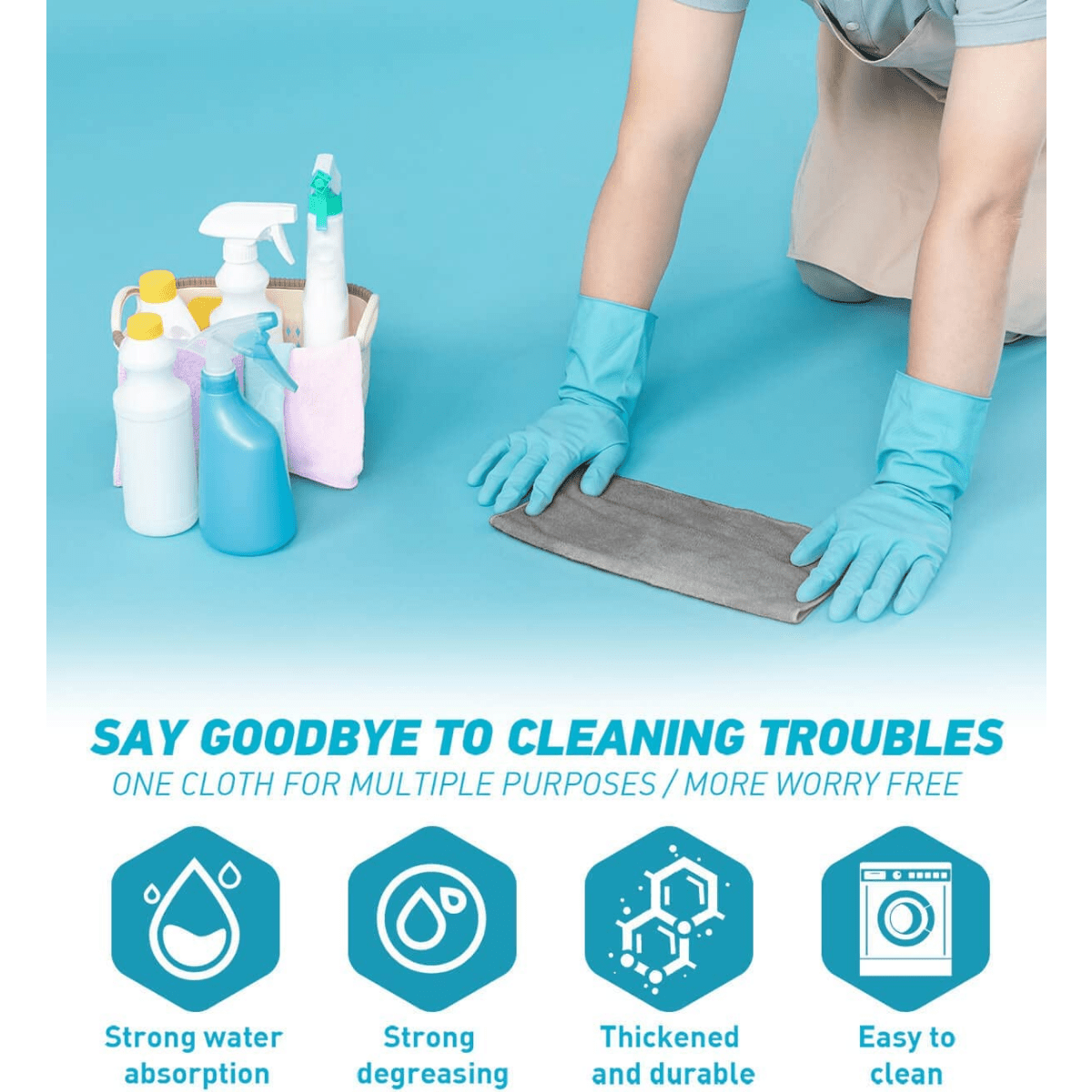Wipes, Wet And Dry Dish Towels, Scouring Pads, Lint-free Kitchen Cleaning  Cloths, Kitchen Cleaning Supplies - Temu