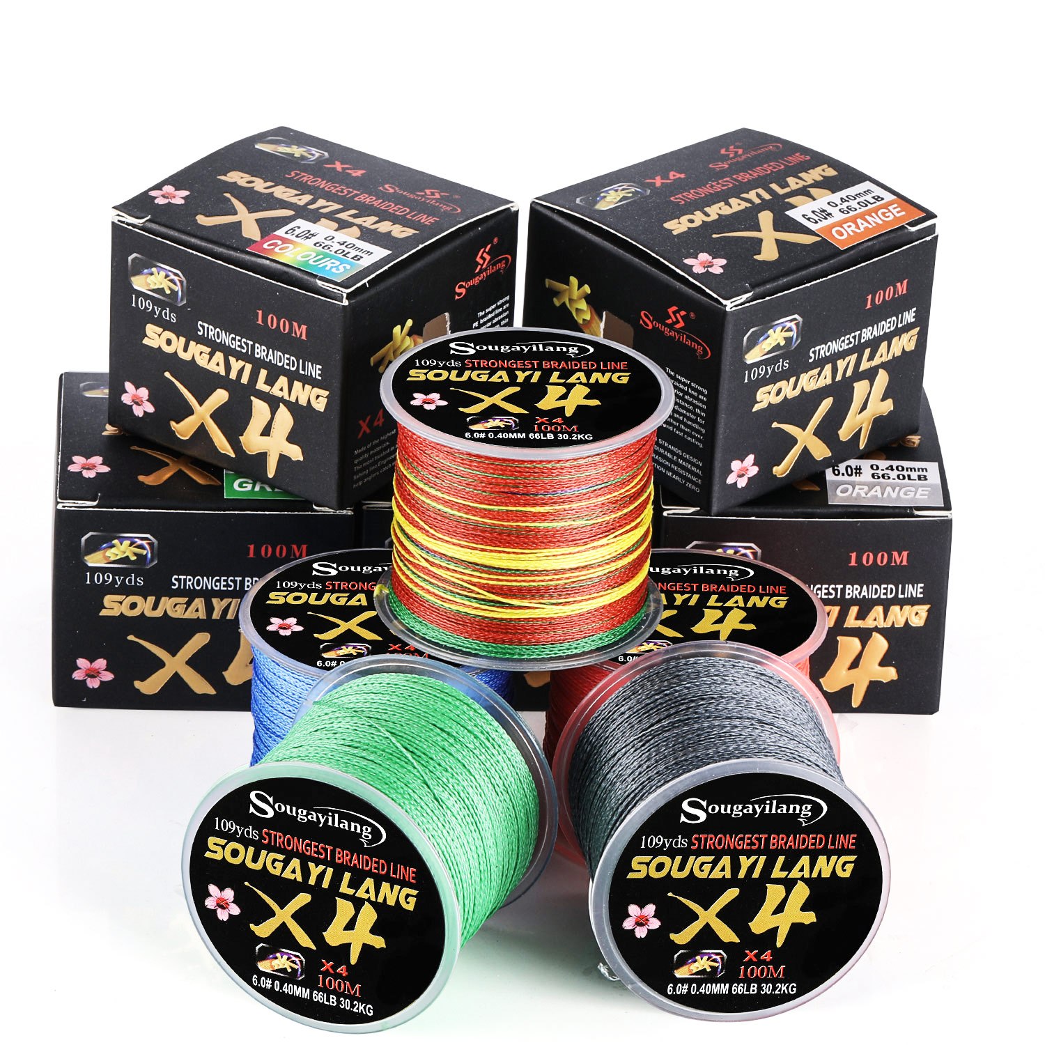 Sougayilang 4x Monofilament Nylon Fishing Line Strong Smooth