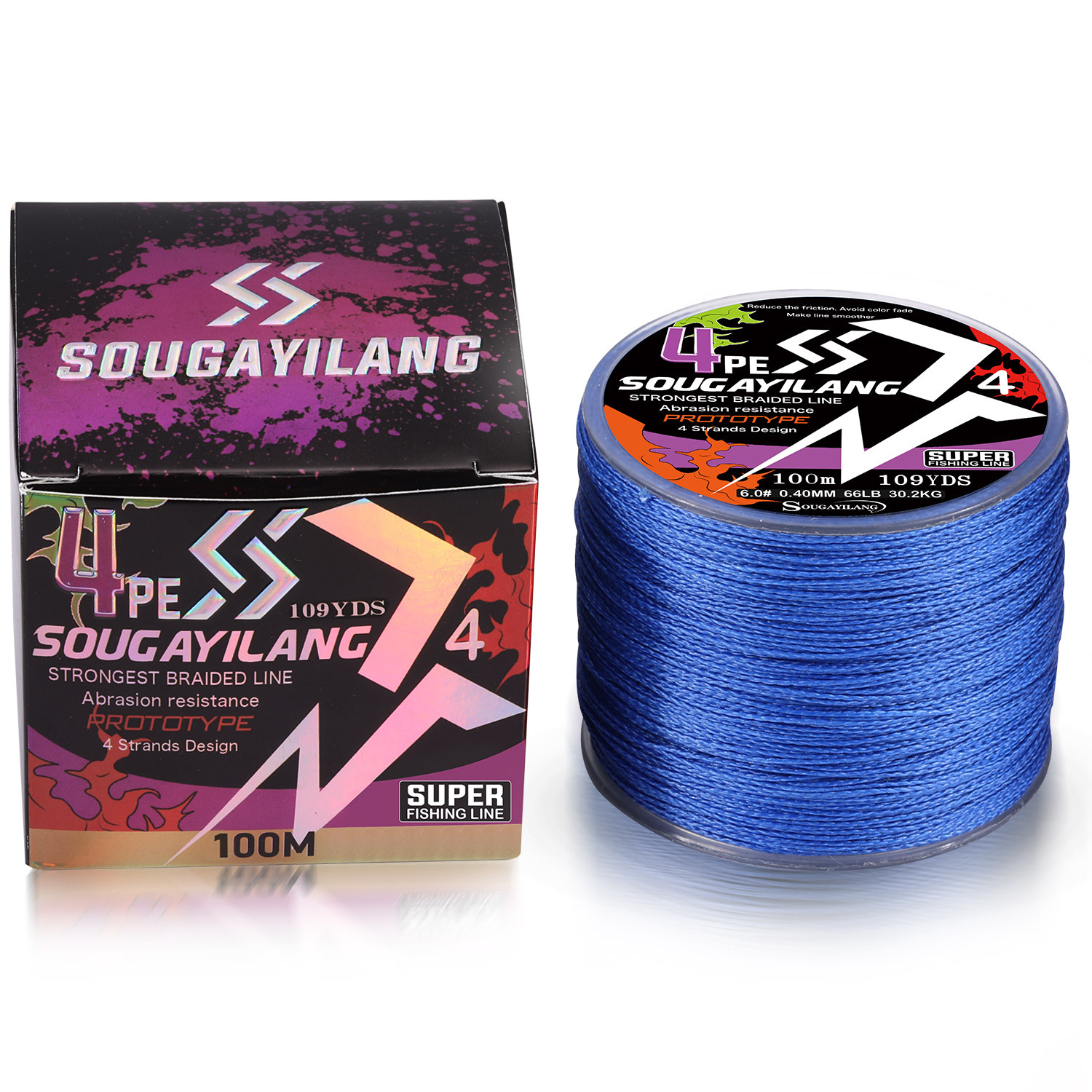 Proberos 109yds Long-Lasting Braided Fishing Line, 4 Strands Strong Durable  PE Material For Freshwater And Saltwater Fishing