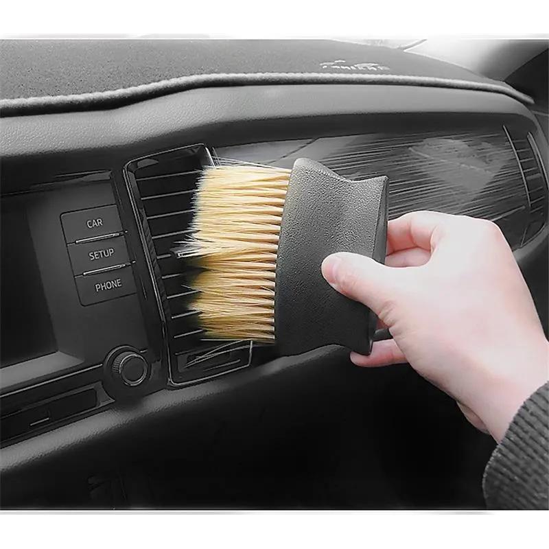 Comprar SEAMETAL-cepillo de limpieza para coche, ventilación de aire  acondicionado, limpieza, cepillo para quitar el polvo, plumero, cepillos  suaves para accesorios de lavado de coche