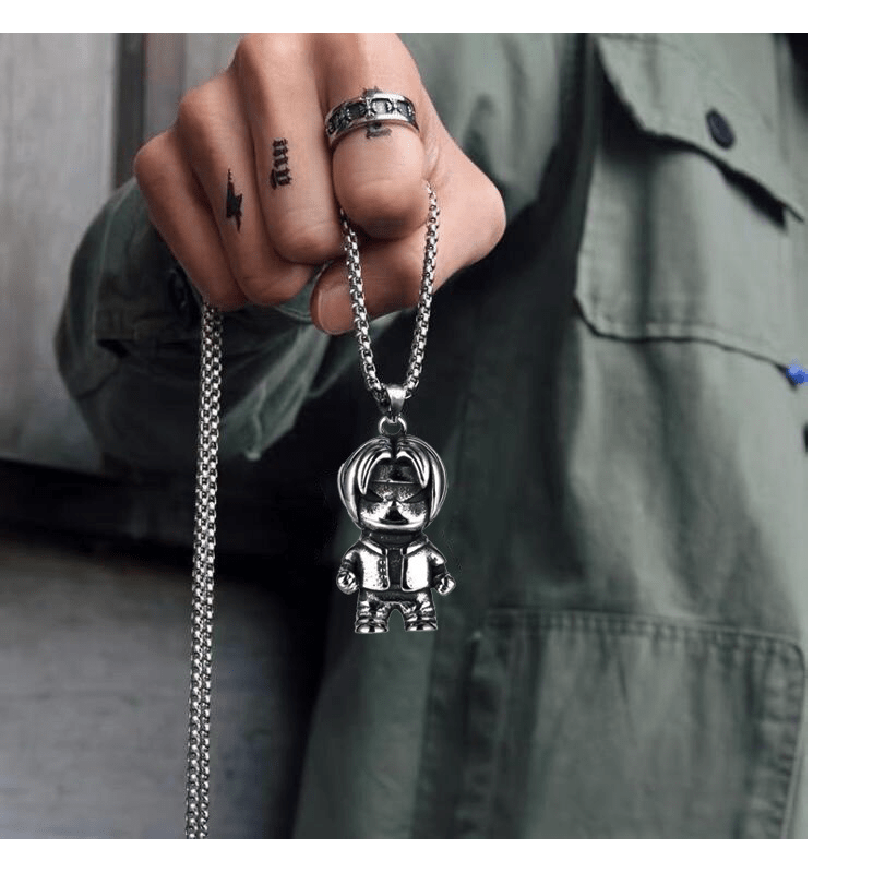 Men's Personality Anime Stainless Steel Necklace - Temu