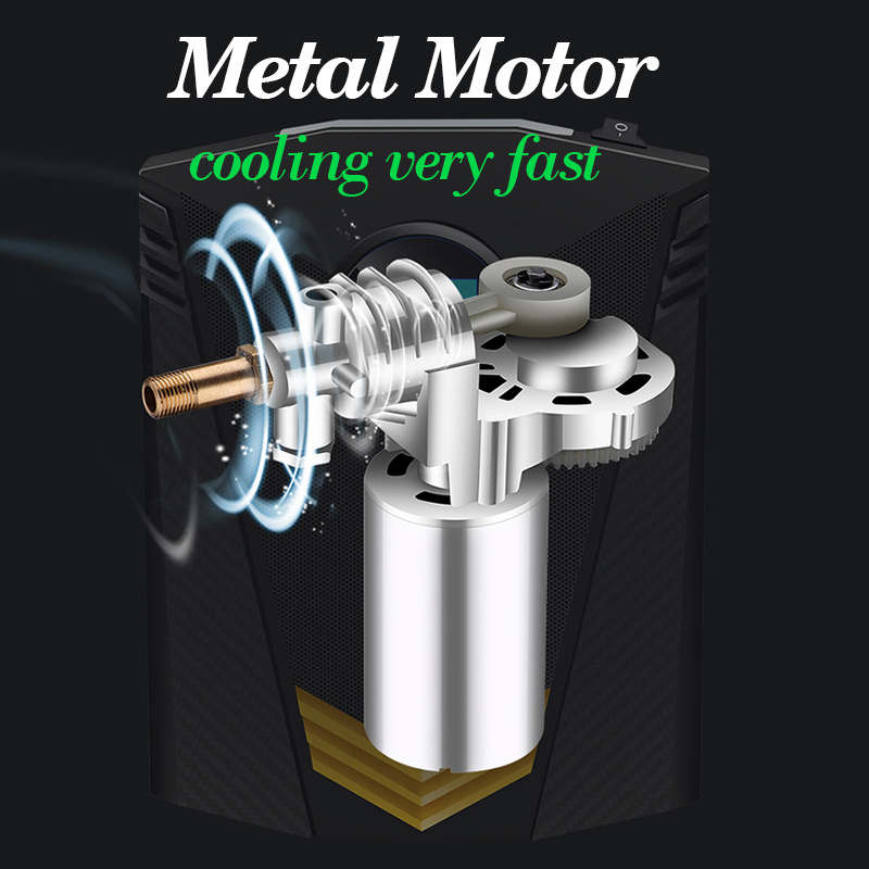Compresor Aire 12v Metal Auto Inflador Neumatico Portatil